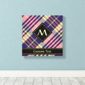 Toile Tartan Violet, Or et Bleu (Insitu (Plancher de Bois))