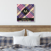 Toile Tartan Violet, Or et Bleu (Insitu(Chambre))