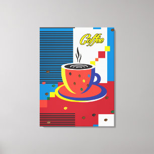 Toile Tasse à café abstraite Art contemporain tendance