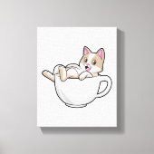 Toile Tasse de thé de chat (Recto)