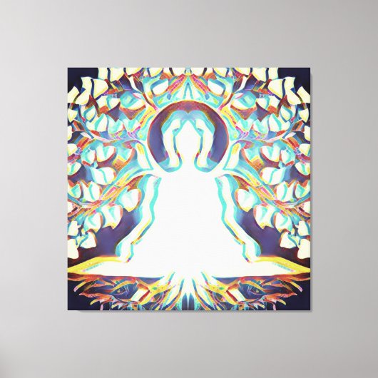 Toile Tat Tvam Asi | Aura blanche, Bouddha (Recto)