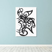 Toile tatouage tribal #1 (Insitu (Plancher de Bois))