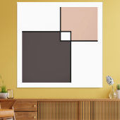 Toile Taupe les Carrés blancs (Insitu(Salon))