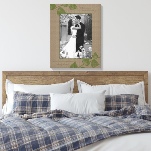 Toile Taupe Vert Feuille Portrait Modèle photo photo (Insitu(Chambre))