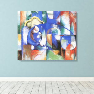 Toile Taureau couché par Franz Marc, Cubisme Ancien Art