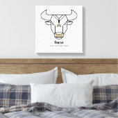 Toile Taurus le taureau noir or personnalisé zodiaque (Insitu(Chambre))