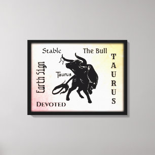Toile Taurus puissant le Zodiaque Bull