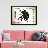 Toile Taurus puissant le Zodiaque Bull (Insitu(Salon))