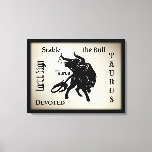 Toile Taurus puissant le Zodiaque Bull (Recto)