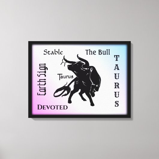 Toile Taurus puissant le Zodiaque Bull (Recto)