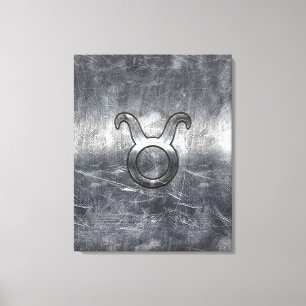 Toile Taurus Zodiac Connexion Grunge Style dévêtu