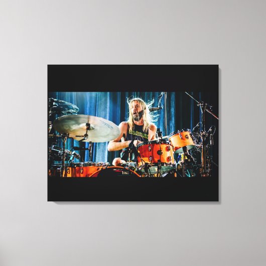 Toile Taylor Hawkins jouant aux tambours Canvas Print (Recto)