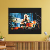 Toile Taylor Hawkins jouant aux tambours Canvas Print (Insitu(Salon))