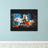 Toile Taylor Hawkins jouant aux tambours Canvas Print (Insitu (Plancher de Bois))