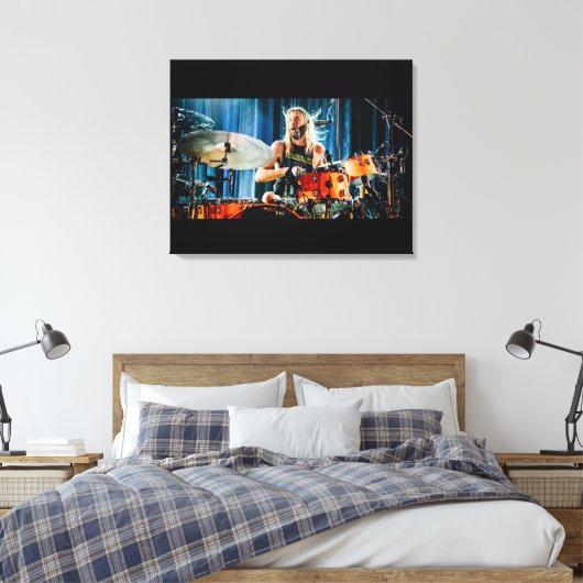 Toile Taylor Hawkins jouant aux tambours Canvas Print (Insitu(Chambre))