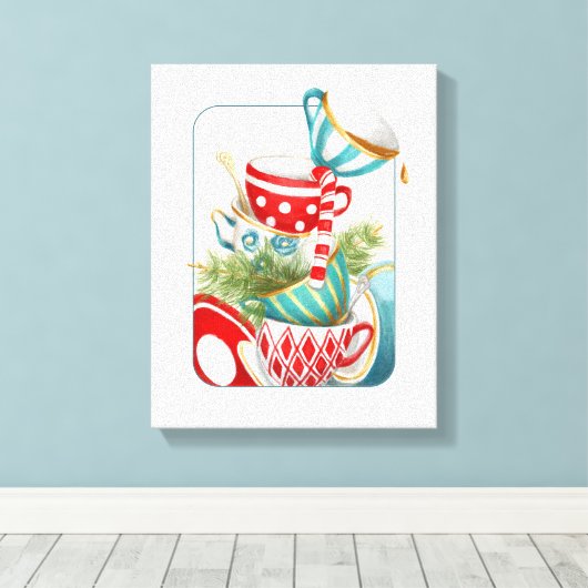 Toile Tea Party Noël (Insitu (Plancher de Bois))