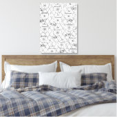 Toile Tea Pot Doodle 6 (Insitu(Chambre))