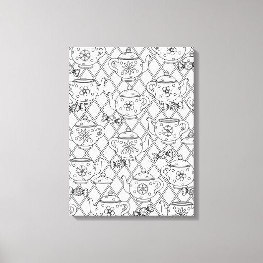 Toile Tea Pot Doodle 6 (Recto)