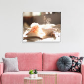 Toile Tea Time avec un bon livre (Insitu(Salon))