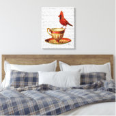 Toile Teacup Et Cardinal Rouge (Insitu(Chambre))