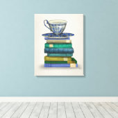 Toile Teacup et livres (Insitu (Plancher de Bois))