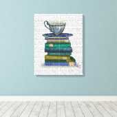 Toile Teacup et livres (Insitu (Plancher de Bois))