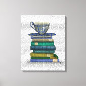 Toile Teacup et livres (Recto)