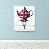 Toile Teapot volant Union Jack (Insitu (Plancher de Bois))
