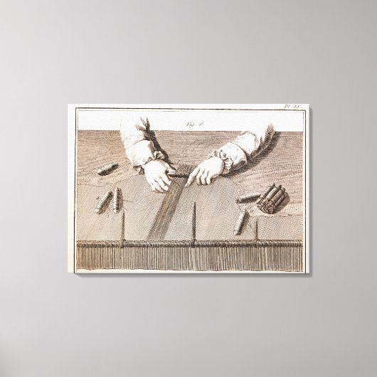 Toile Technique Basse-Lisse à la tapisserie des Gobelins (Recto)