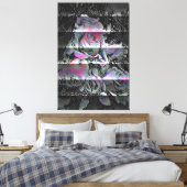 Toile Techno Bouquet Canvas Print (Insitu(Chambre))