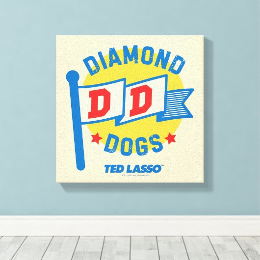 Toile Ted Lasso | Diamond Chiens Pennant Graphisme (Insitu (Plancher de Bois))