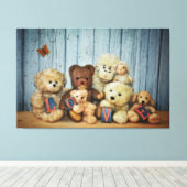 Toile Teddy mit Freunde (Insitu (Plancher de Bois))