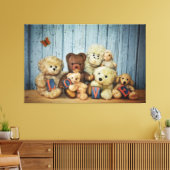 Toile Teddy mit Freunde (Insitu(Salon))