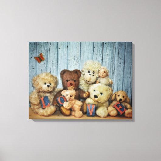 Toile Teddy mit Freunde (Recto)