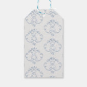 Toile  teddybeer baby shower bedankt cadeaulabel (Achterkant)