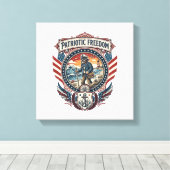 Toile Tee-shirt graphique vectoriel Patriotic Beachcombe (Insitu (Plancher de Bois))