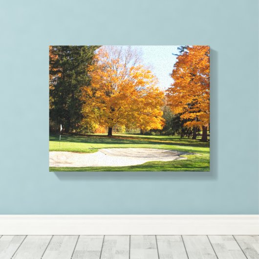 Toile Tee time en automne (Insitu (Plancher de Bois))