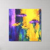 Toile Teintes vives - Abstrait peinture florale (Recto)