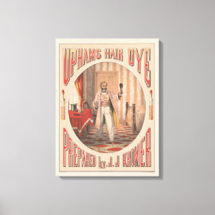 Toile Teinture à cheveux Uphams, vers 1864