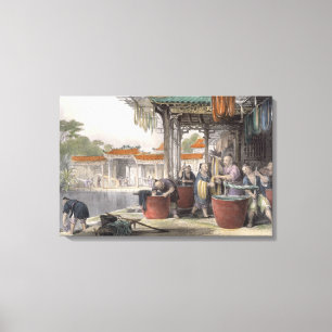 Toile teinture et soie enroulée, de "China in a Series o