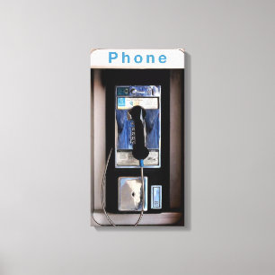 Toile Téléphone public de New York, cabine téléphonique 