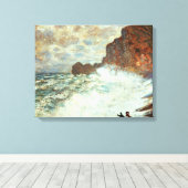 Toile Température Météo un Etretat, Mer Brute - Claude M (Insitu (Plancher de Bois))