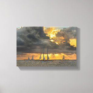Toile Tempête au coucher du soleil à Key West, Floride C