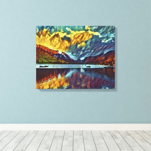 TOILE TEMPÊTE AU-DESSUS DU LAC (Insitu (Plancher de Bois))