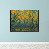 Toile Tempête dans la forêt d'Or (Insitu (Plancher de Bois))