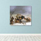 Toile Tempête de neige en hiver (par Francisco Goya) (Insitu (Plancher de Bois))