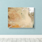 Toile Tempête de poussière au Moyen-Orient (Insitu (Plancher de Bois))