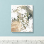 Toile Tempête de poussière au Moyen-Orient (Insitu (Plancher de Bois))