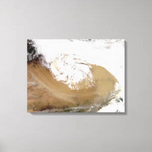 Toile Tempête de poussière dans le nord de la Chine