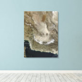 Toile Tempête de poussière en Iran (Insitu (Plancher de Bois))